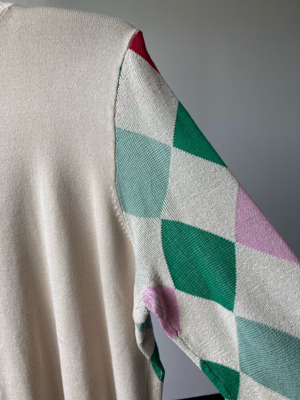 Retrology turtleneck geometric diamond print lightweight sweater 2X - Picture 14 of 16